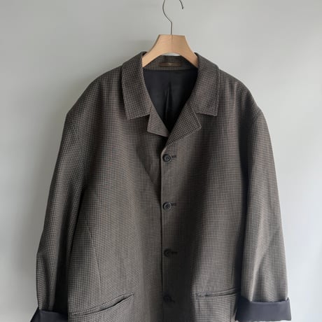 Oversize check jacket
