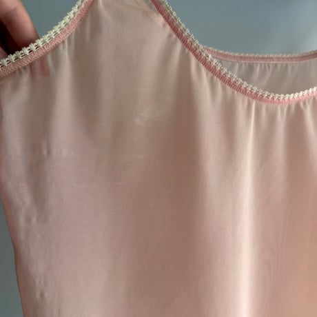 salmon pink sheer cami