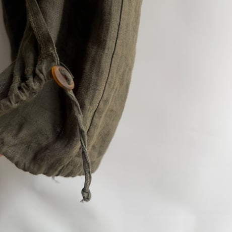 Hooded linen dress