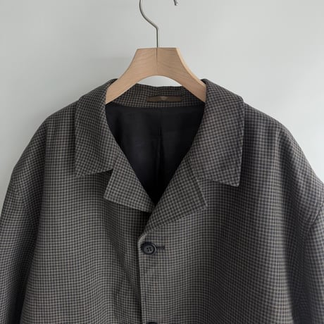 Oversize check jacket