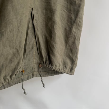 Hooded linen dress