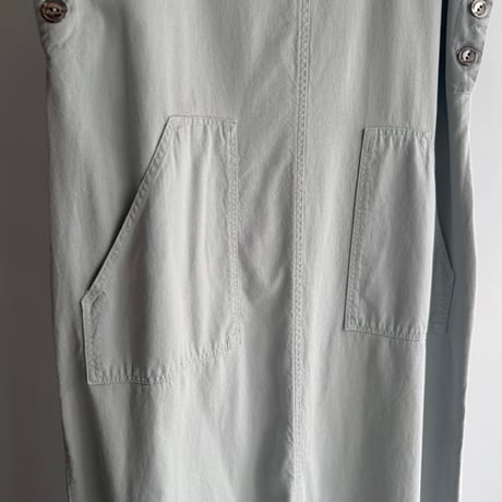 Ice gray cotton maxi one-piece
