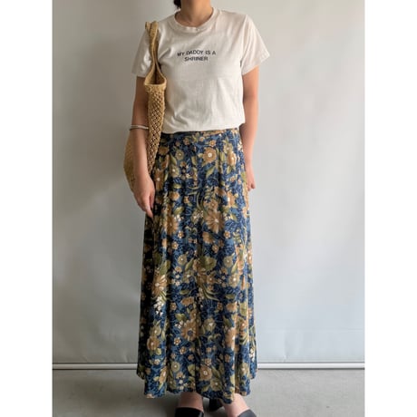 Floral rayon skirt