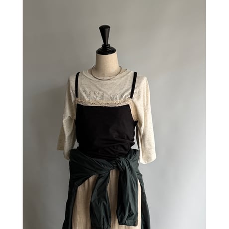 Lace front black cami