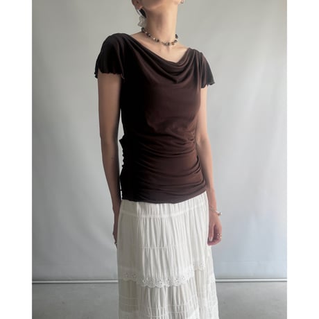 brown drape tops