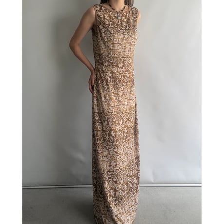 Velours nuance pattern dress