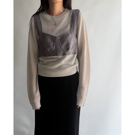 Bustier design sheer topt
