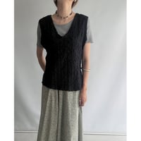 Black embroidery tank