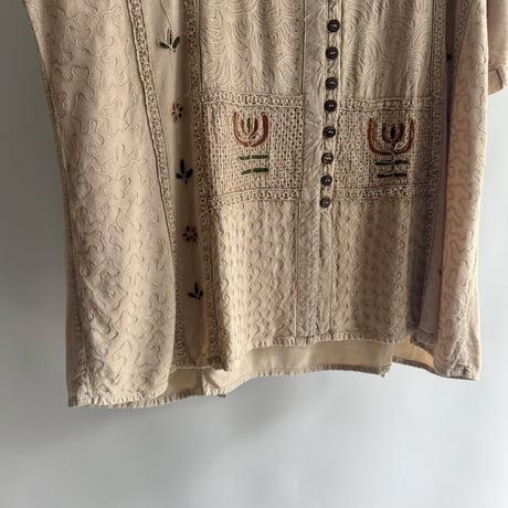 Embroidered oriental shirt
