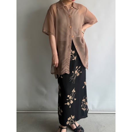 Brown sheer shirt