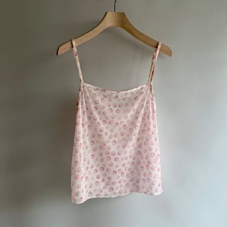 Pink dot lame sheer cami