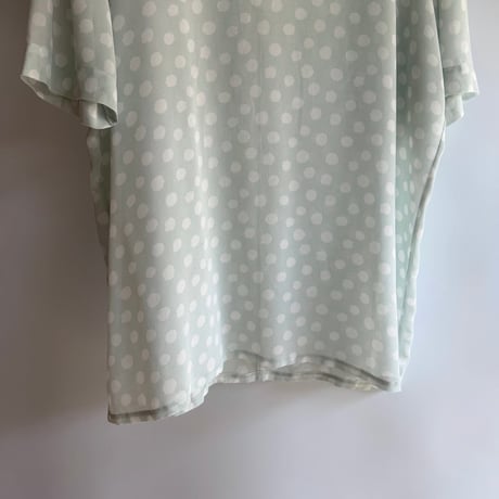 Mint dot sheer tops