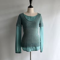Emerald green layered style tops