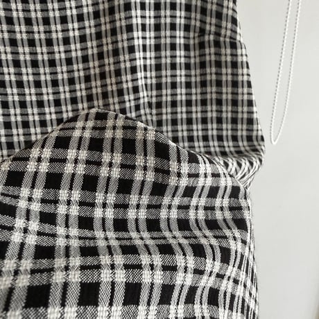 Monotone check mini one-piece