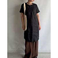 Black linen dress