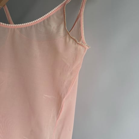 salmon pink sheer cami