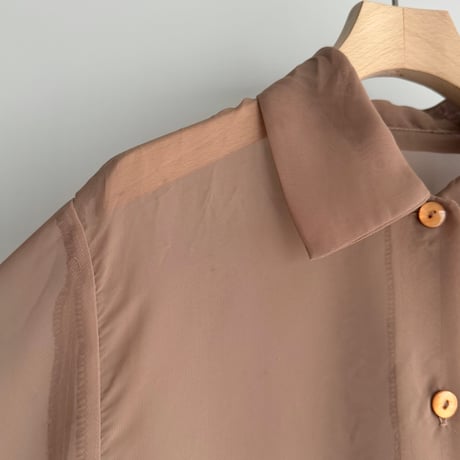Brown sheer shirt