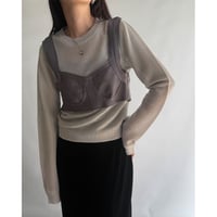 Bustier design sheer topt