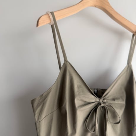 Front ribbon cami dress