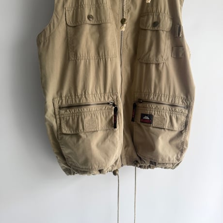 Beige utility vest