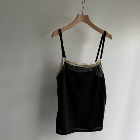 Lace front black cami