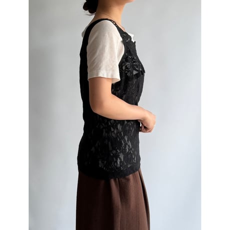 Black lace tank top