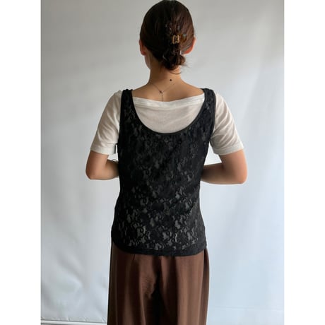 Black lace tank top