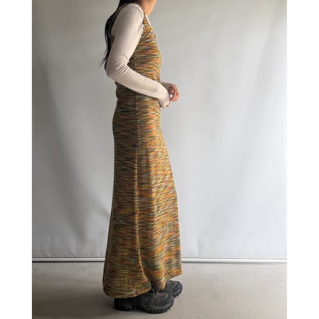 Mix color  knit one-piece
