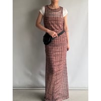 Tie-dye mesh dress
