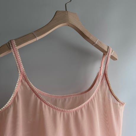 salmon pink sheer cami