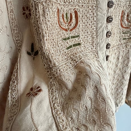 Embroidered oriental shirt