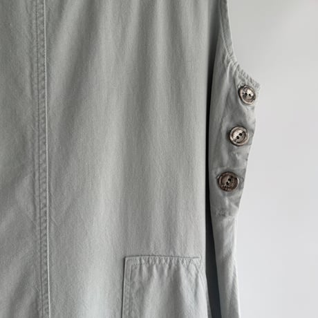 Ice gray cotton maxi one-piece