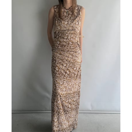 Velours nuance pattern dress