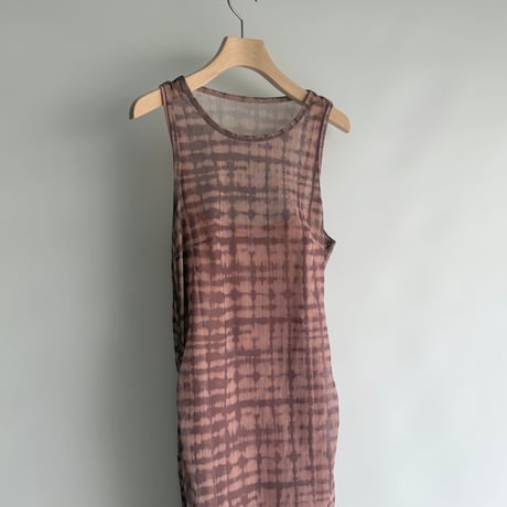Tie-dye mesh dress