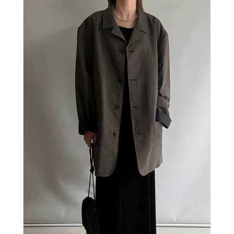 Oversize check jacket
