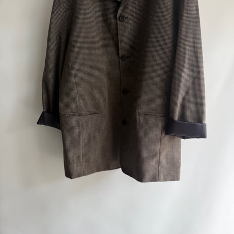 Oversize check jacket
