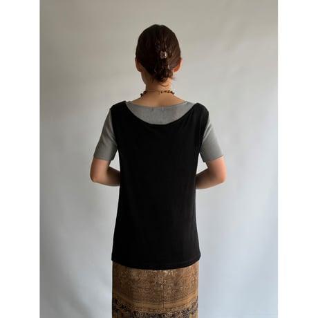 Flower embroidery sleeveless tops