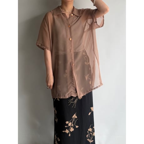 Brown sheer shirt