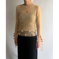 Yellow flower design knit