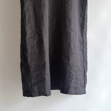 Black linen dress