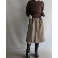 Wool center seam skirt