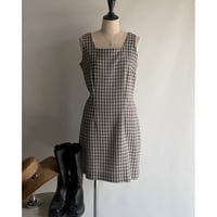 Monotone check mini one-piece