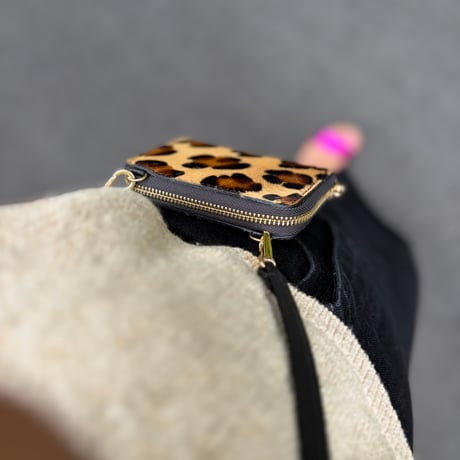 イタリーハラコレザーカードウォレットショルダー