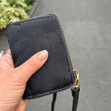 イタリーハラコレザーカードウォレットショルダー