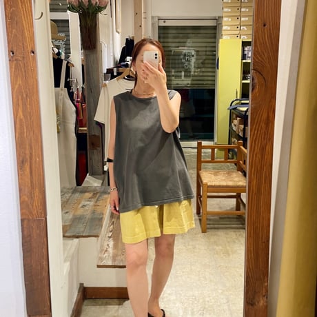 ANDER ピグメント加工 タンクトップ