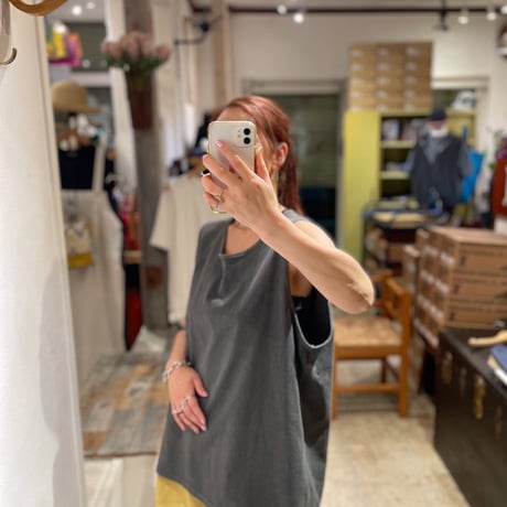 ANDER ピグメント加工 タンクトップ