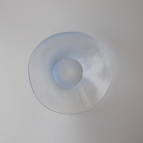 トリブーショイ硝子工芸舎／Tri Buŝoj Glass Art「雨音 豆皿」