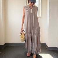 cool touch(接触冷感)ヘムバルーン仕様ワンピース