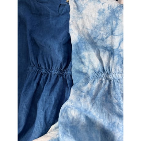 "藍indigo"リネンワンピース