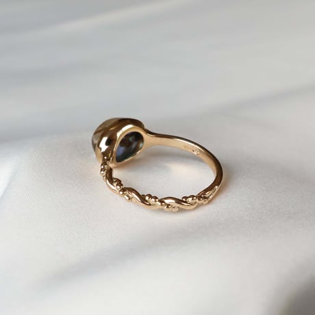 Abalone Shell × Rutilated Quartz Ring